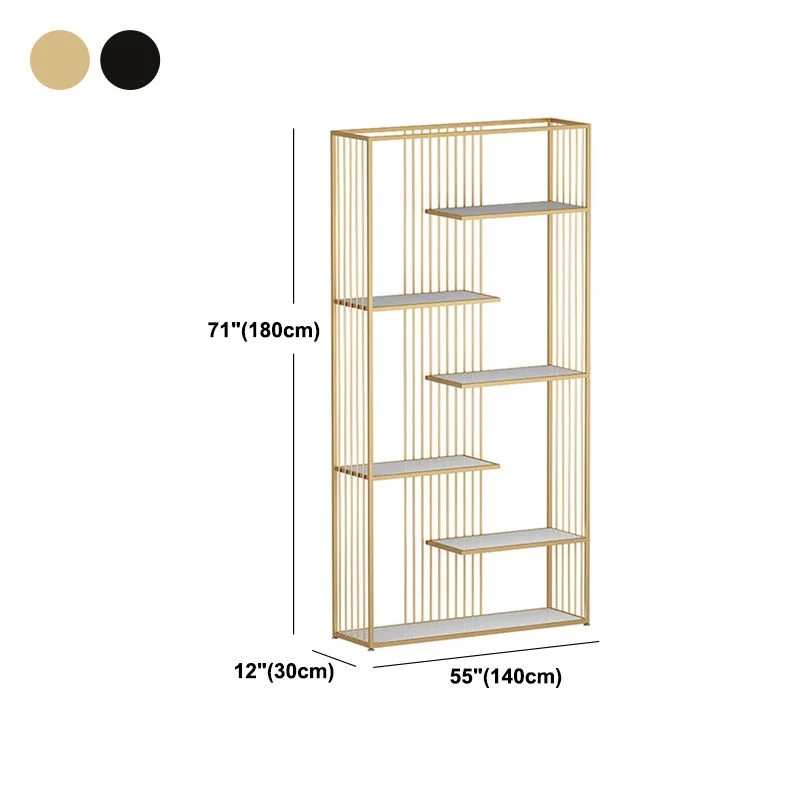 Libreria aperta verticale Etagere Scaffale legno bianco prodotto Scaffale con struttura ferro Clearhalo
