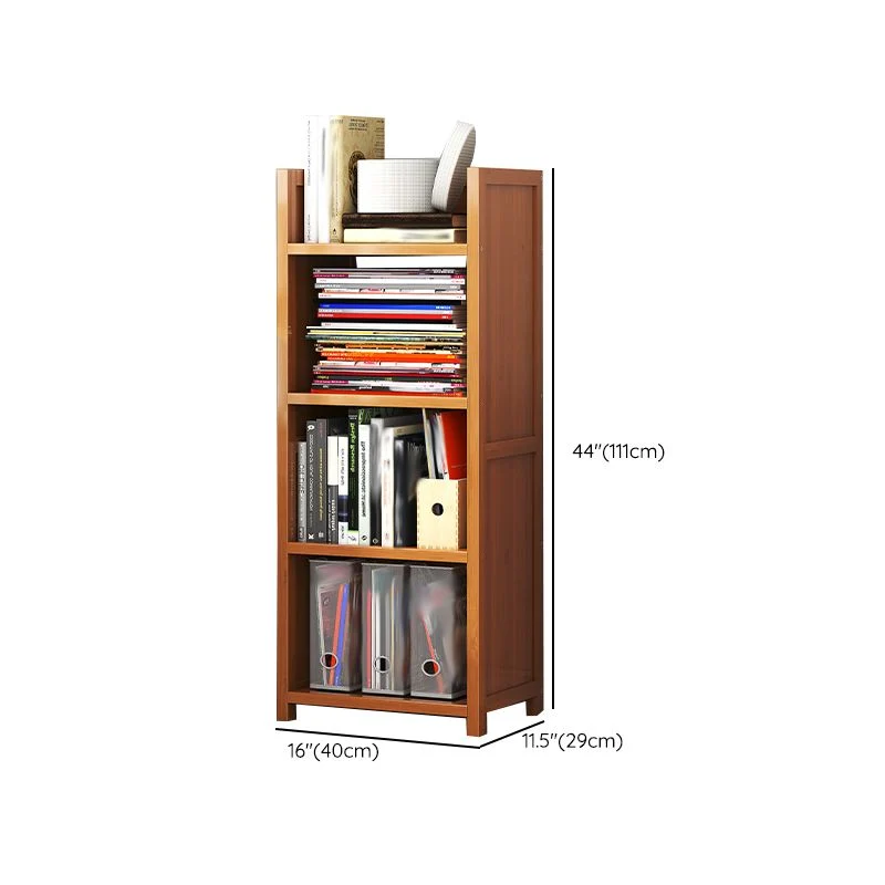 Libreria bambù con schienale chiuso Libreria verticale contemporanea per la casa Clearhalo