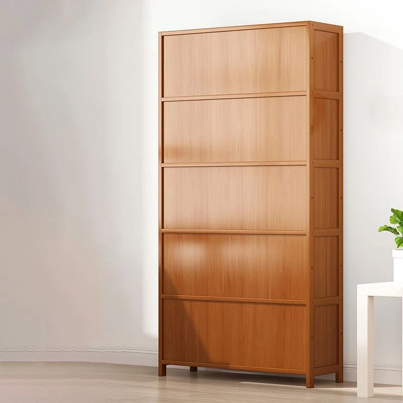 Libreria bambù Scaffale standard moderno con schienale chiuso e armadietti Clearhalo