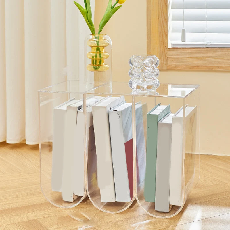 Libreria con scaffale con finitura anticata contemporanea. Scaffale geometrico Clearhalo