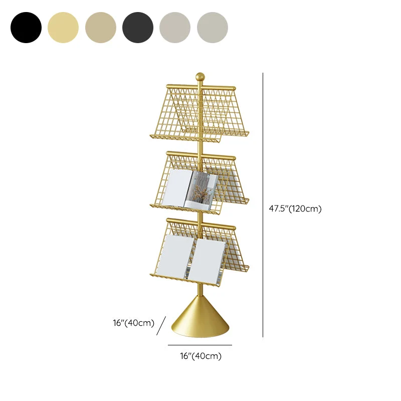 Libreria con scaffale metallo Glam Scaffale per libri con schienale chiuso per l'home office Clearhalo