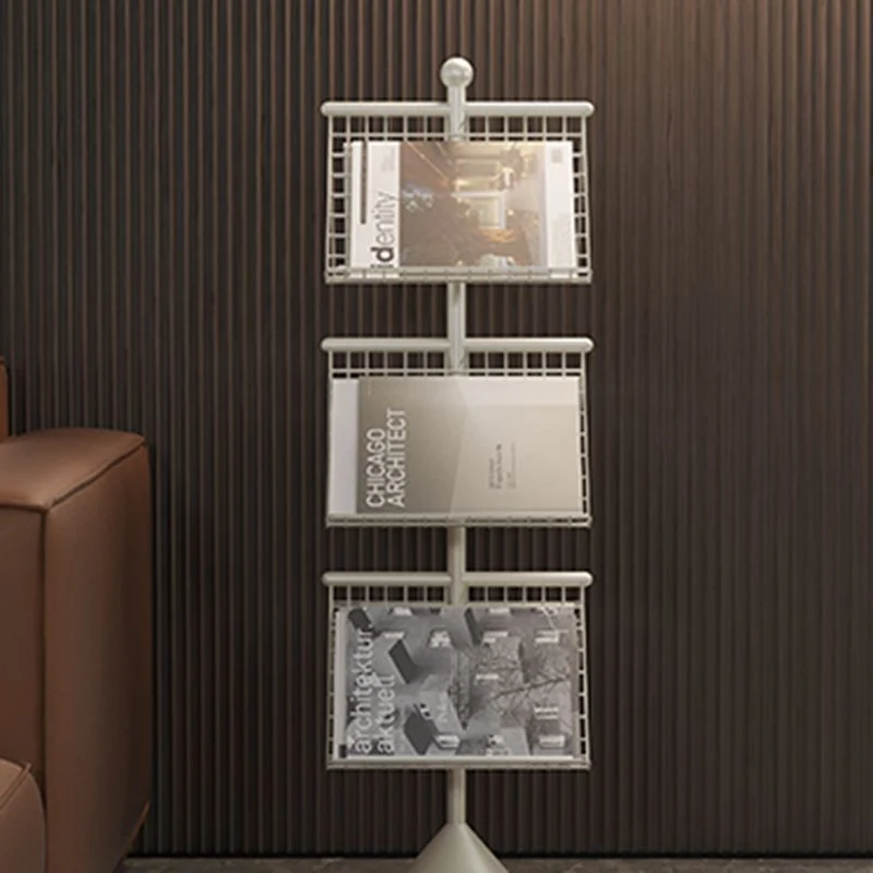 Libreria con scaffale metallo Glam Scaffale per libri con schienale chiuso per l'home office Clearhalo