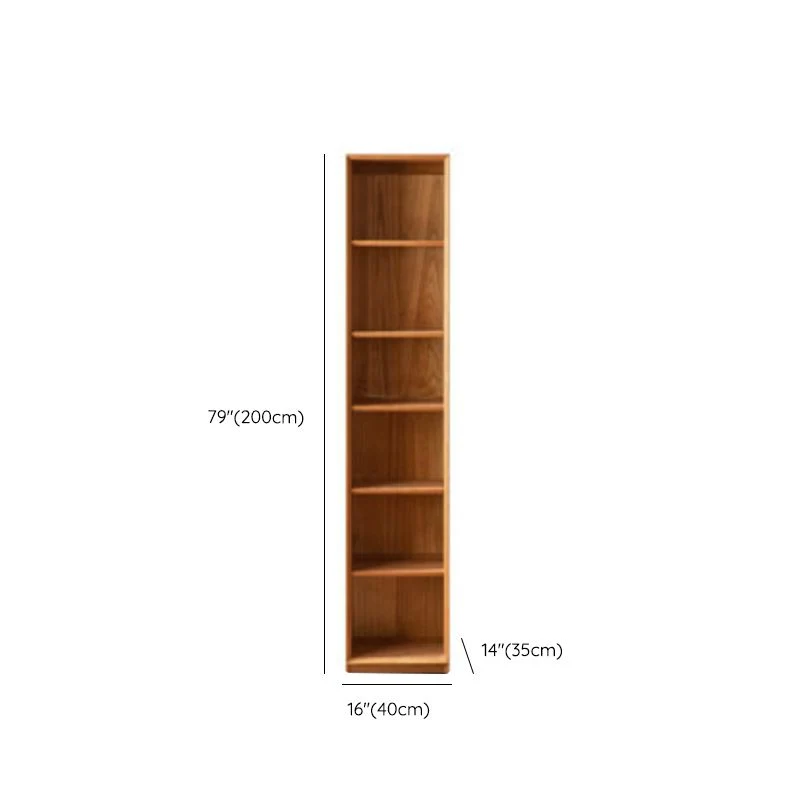 Libreria con schienale chiuso. Libreria standard contemporanea legno naturale Clearhalo