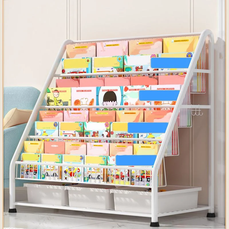 Libreria con schienale chiuso metallo, ripiani standard inclusi. Libreria per sala studio Clearhalo