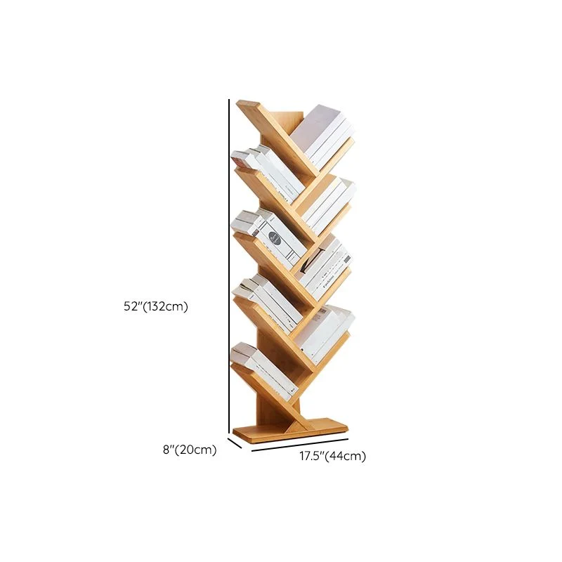 Libreria contemporanea bambù Etagere, libreria con schienale aperto per ufficio Clearhalo
