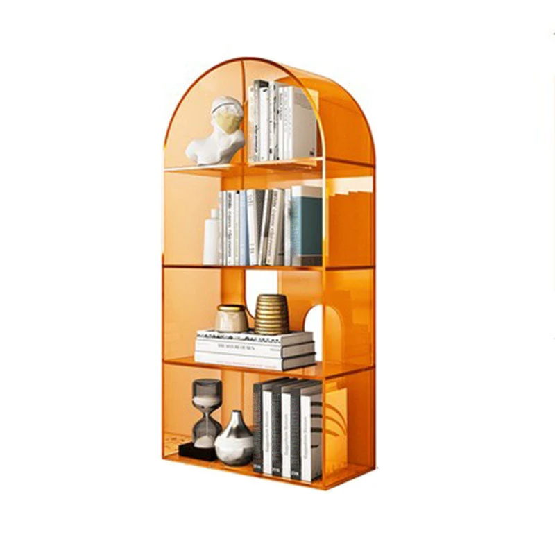Libreria contemporanea con schienale aperto, libreria acrilico con ripiani Clearhalo