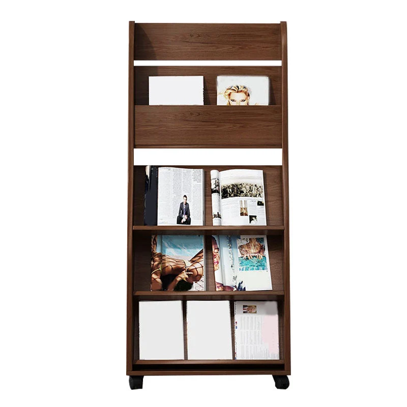Libreria contemporanea con schienale chiuso. Scaffale verticale legno ingegnerizzato Clearhalo