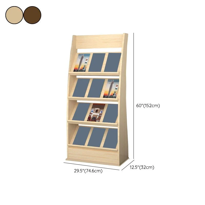 Libreria contemporanea con schienale chiuso. Scaffale verticale legno ingegnerizzato Clearhalo