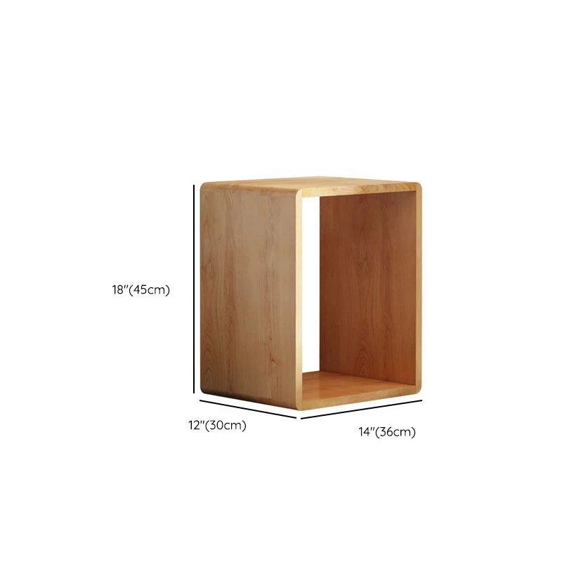 Libreria contemporanea forma di cubo con schienale aperto legno per la casa Clearhalo