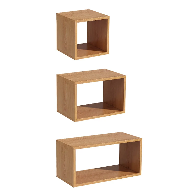 Libreria cubica legno massello con libreria contemporanea con schienale aperto per ufficio Clearhalo