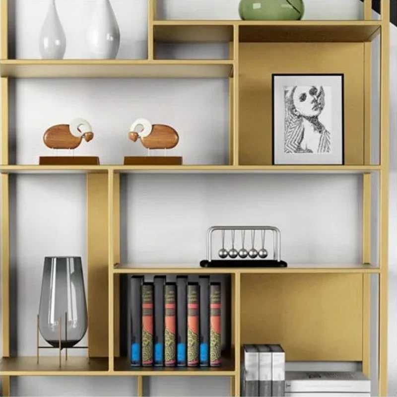 Libreria Etagere aperta metallo Libreria moderna con ripiani Clearhalo
