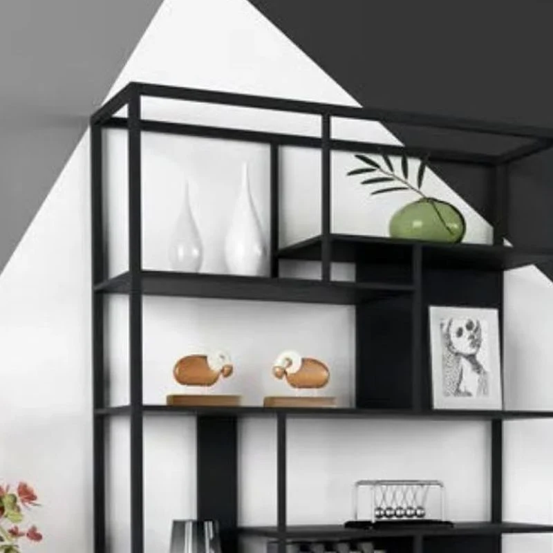 Libreria Etagere aperta metallo Libreria moderna con ripiani Clearhalo
