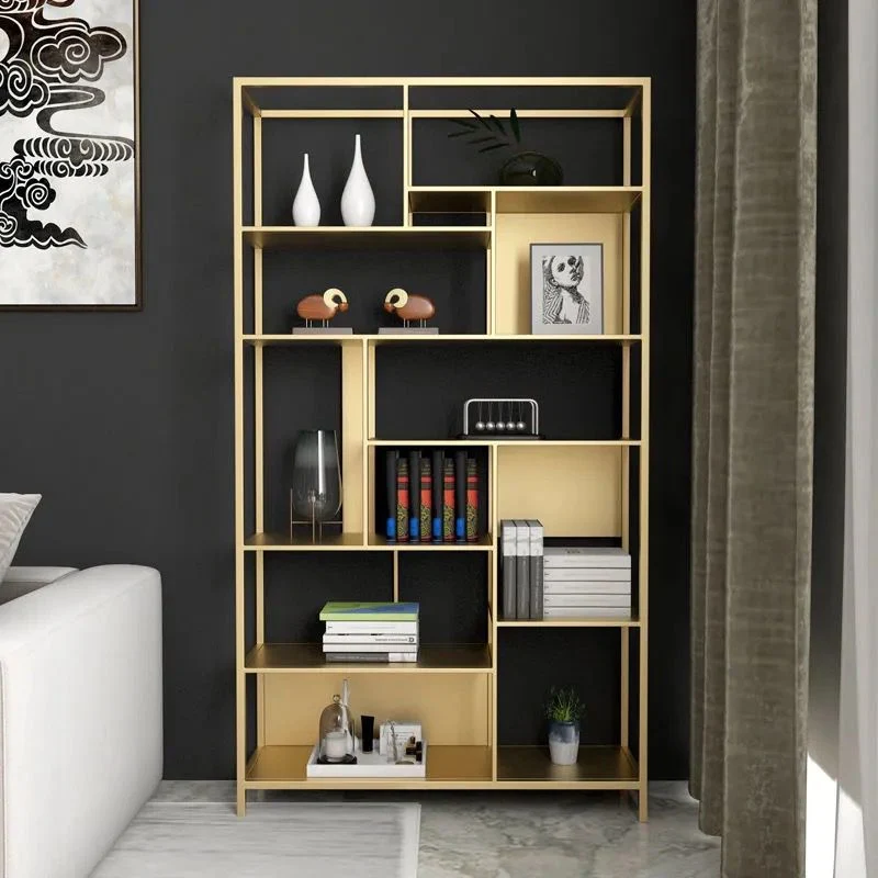 Libreria Etagere aperta metallo Libreria moderna con ripiani Clearhalo