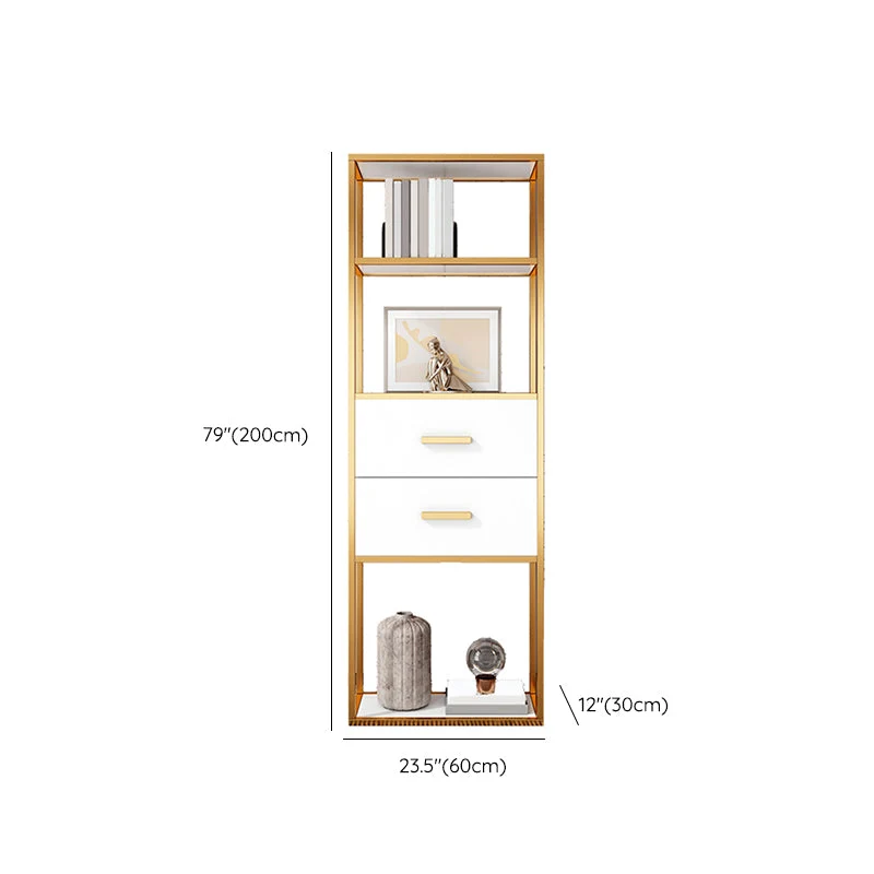 Libreria Glam Shelf Libreria metallo con schienale aperto per sala studio Clearhalo