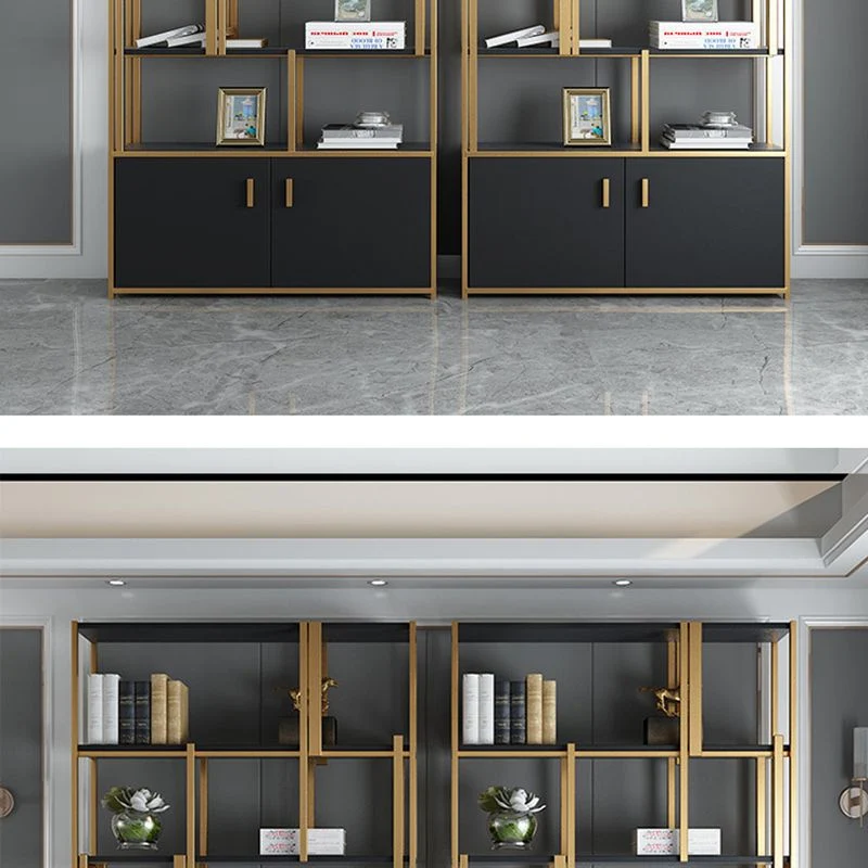 Libreria Glam Shelf Libreria metallo con schienale aperto per l'home office Clearhalo