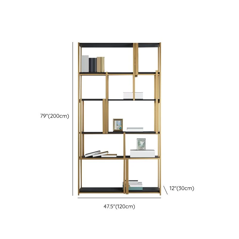 Libreria Glam Shelf Libreria metallo con schienale aperto per l'home office Clearhalo