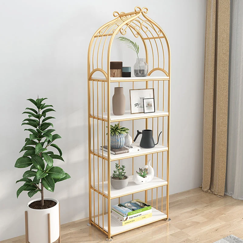 Libreria Gold Standard Libreria contemporanea metallo con schienale aperto Clearhalo