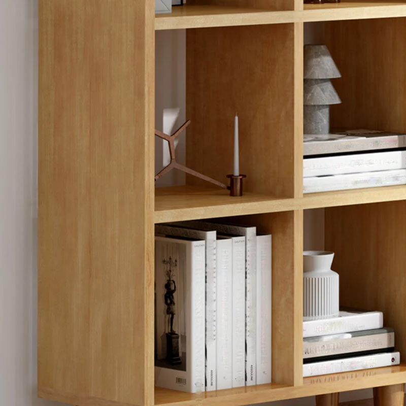 Libreria legno massello con schienale aperto stile moderno con ripiani Clearhalo