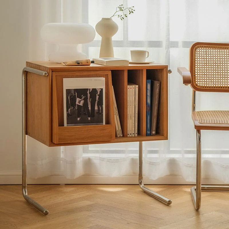 Libreria legno massello stile moderno, libreria con schienale chiuso e anta Clearhalo