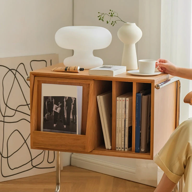 Libreria legno massello stile moderno, libreria con schienale chiuso e anta Clearhalo