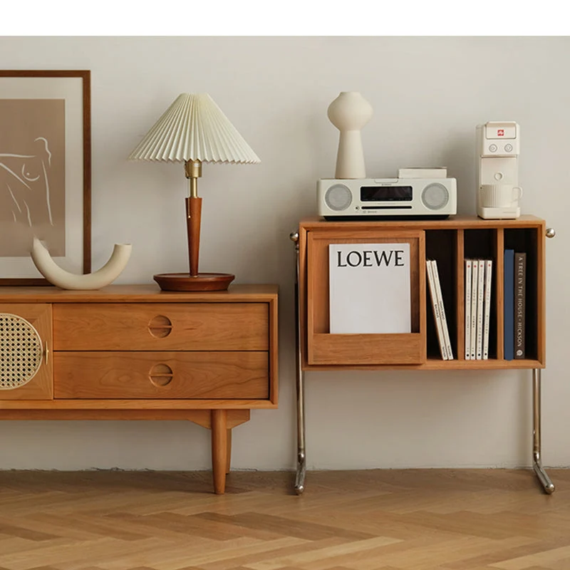 Libreria legno massello stile moderno, libreria con retro chiuso e ante Clearhalo