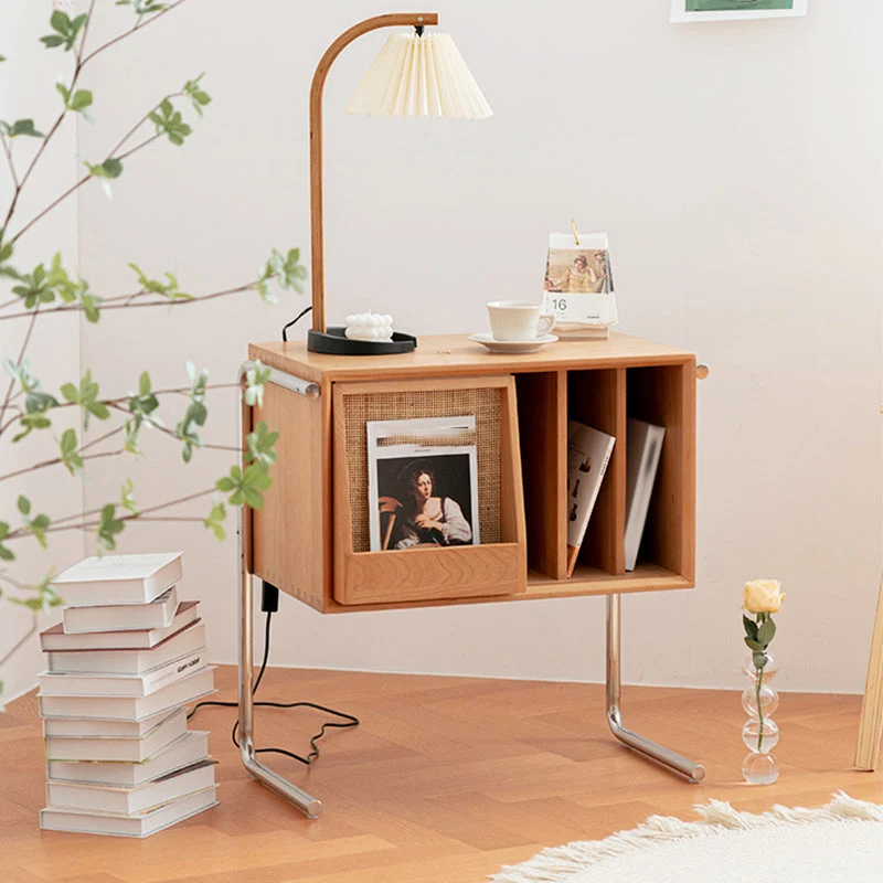Libreria legno massello stile moderno, libreria con retro chiuso e ante Clearhalo
