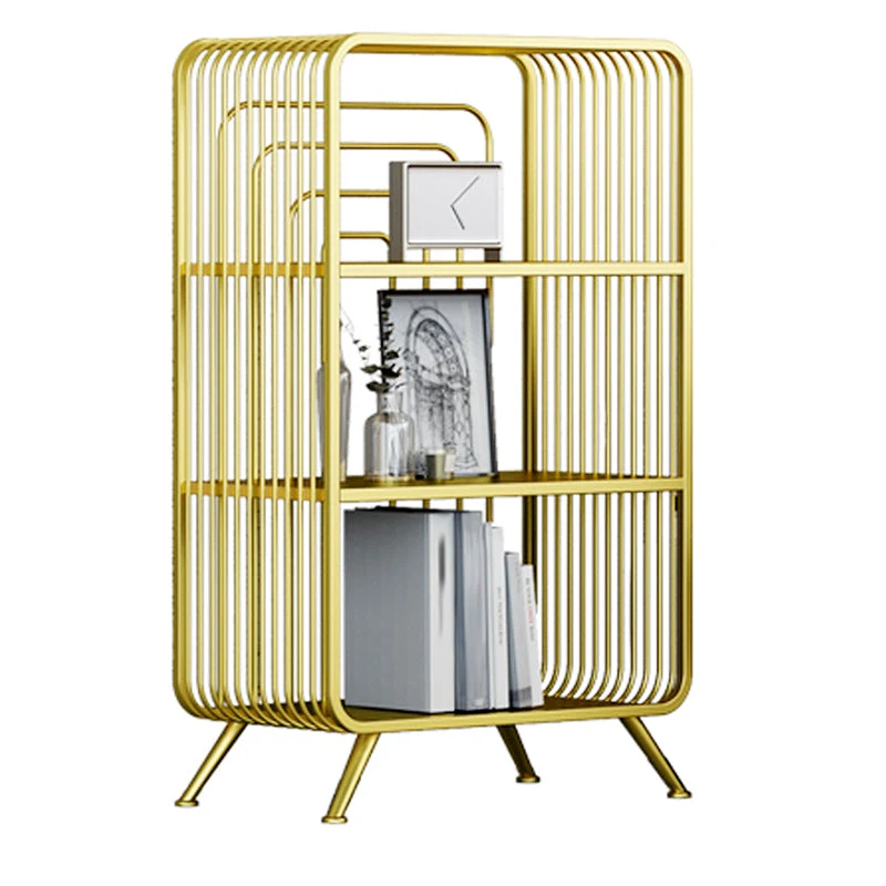 Libreria metallo con schienale aperto stile moderno per l'home office Clearhalo
