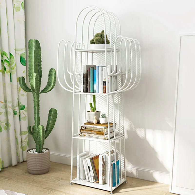 Libreria metallo con schienale chiuso Scaffale stile scandinavo per l'home office Clearhalo