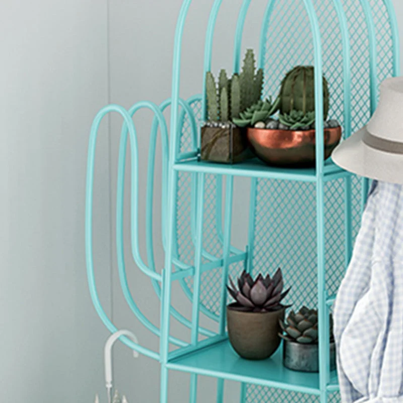 Libreria metallo con schienale chiuso Scaffale stile scandinavo per l'home office Clearhalo
