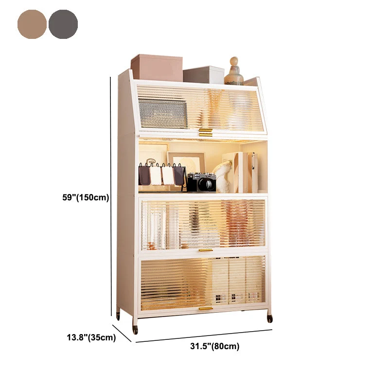 Libreria moderna acciaio con ante. Libreria standard Clearhalo