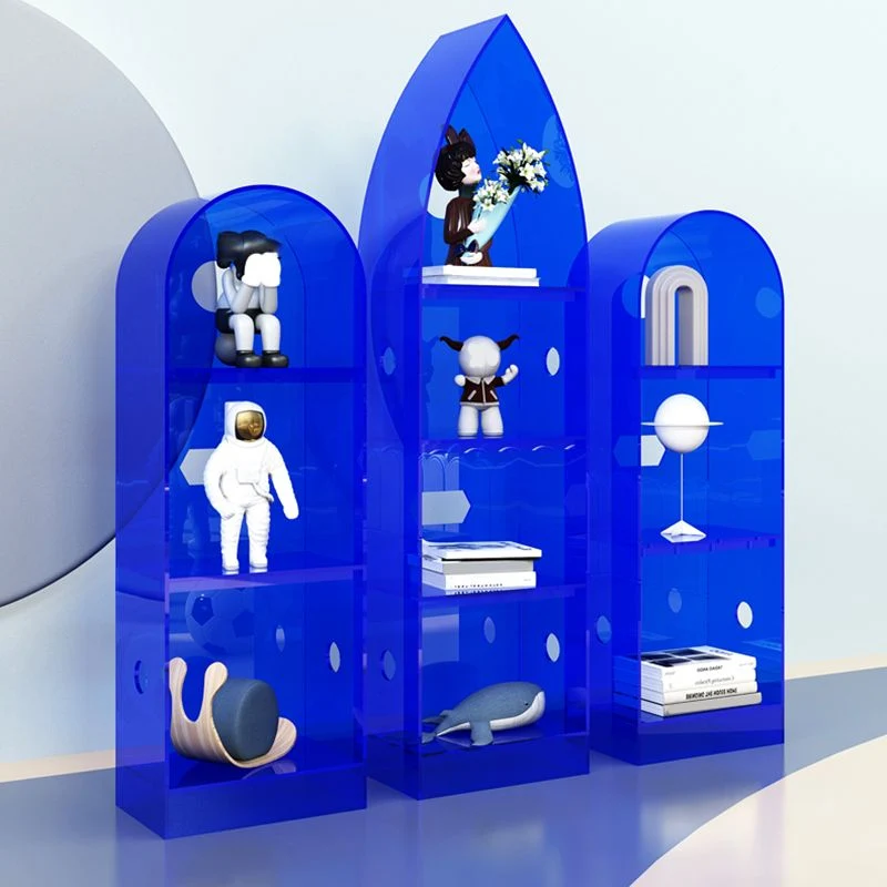 Libreria moderna acrilico con scaffale standard chiuso per sala studio Clearhalo