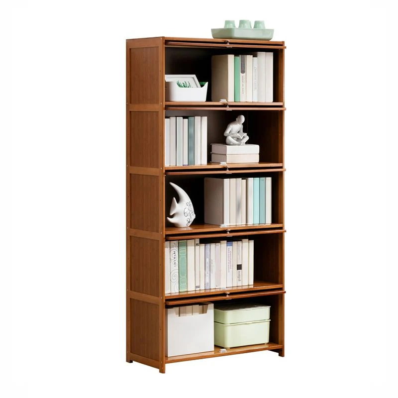 Libreria moderna bambù Barrister con ante incluse Libreria per ufficio domestico Clearhalo