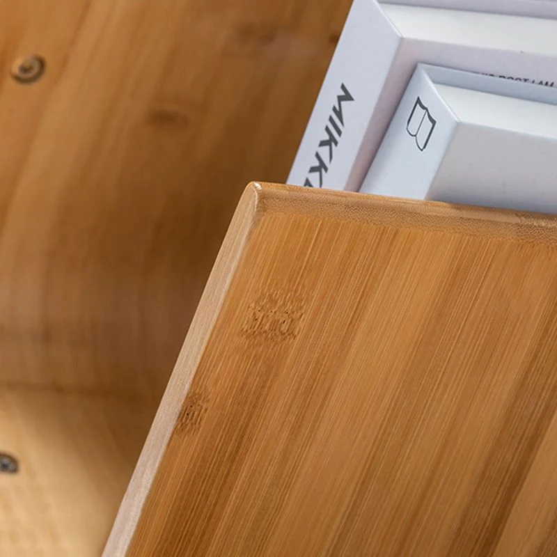 Libreria moderna bambù Etagere con schienale aperto per l'home office Clearhalo