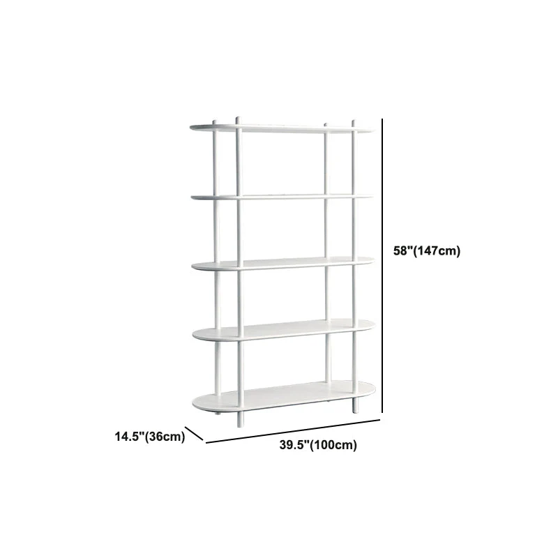 Libreria moderna bianca Scaffale aperto Etagere più livelli legno ingegnerizzato per l'home office Clearhalo