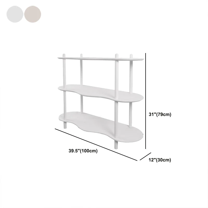 Libreria moderna bianca Scaffale aperto Etagere più livelli legno ingegnerizzato per l'home office Clearhalo