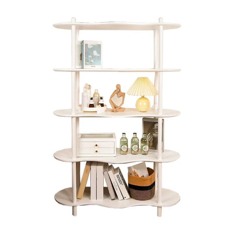 Libreria moderna bianca Scaffale aperto Etagere più livelli legno ingegnerizzato per l'home office Clearhalo