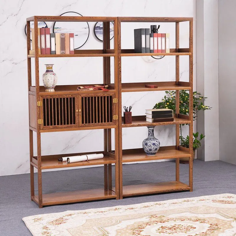 Libreria moderna con schienale aperto Libreria legno Etagere con ripiani Clearhalo