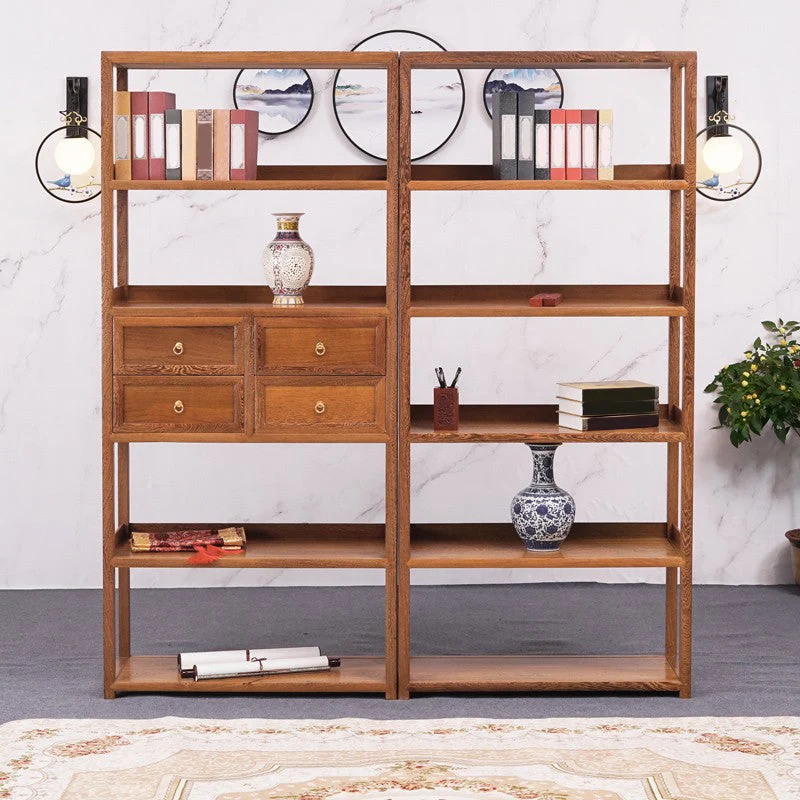 Libreria moderna con schienale aperto Libreria legno Etagere con ripiani Clearhalo