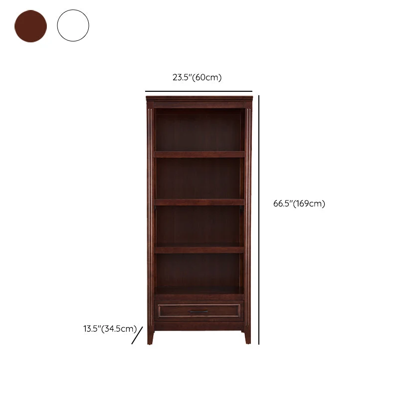 Libreria moderna con schienale chiuso Libreria standard legno per sala studio Clearhalo