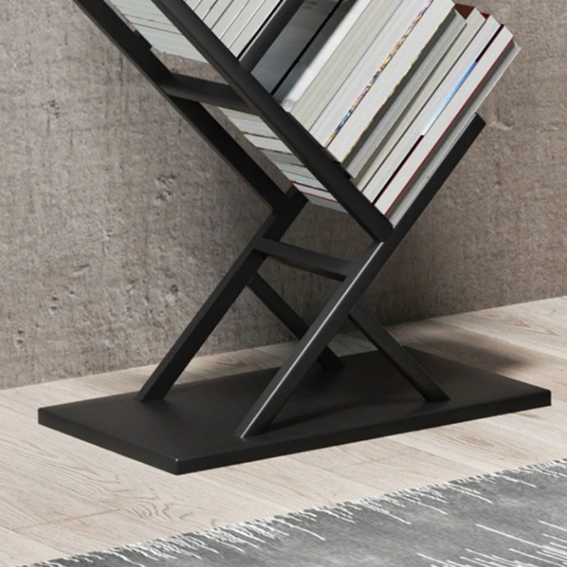 Libreria moderna Etagere 4 ripiani Libreria metallo con retro aperto Clearhalo
