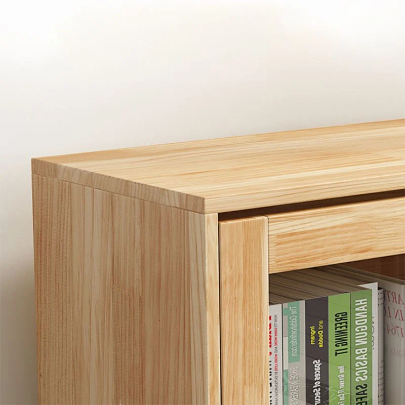 Libreria moderna legno con schienale chiuso, libreria standard con ripiani Clearhalo
