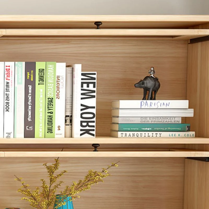 Libreria moderna legno con schienale chiuso, libreria standard con ripiani Clearhalo