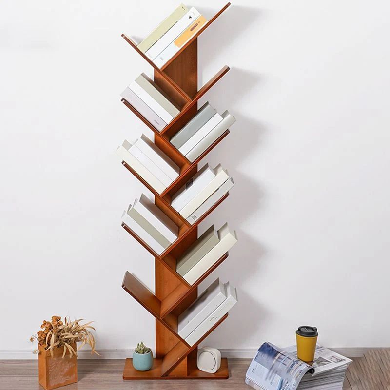 Libreria moderna legno ingegnerizzato con schienale aperto per sala studio Clearhalo
