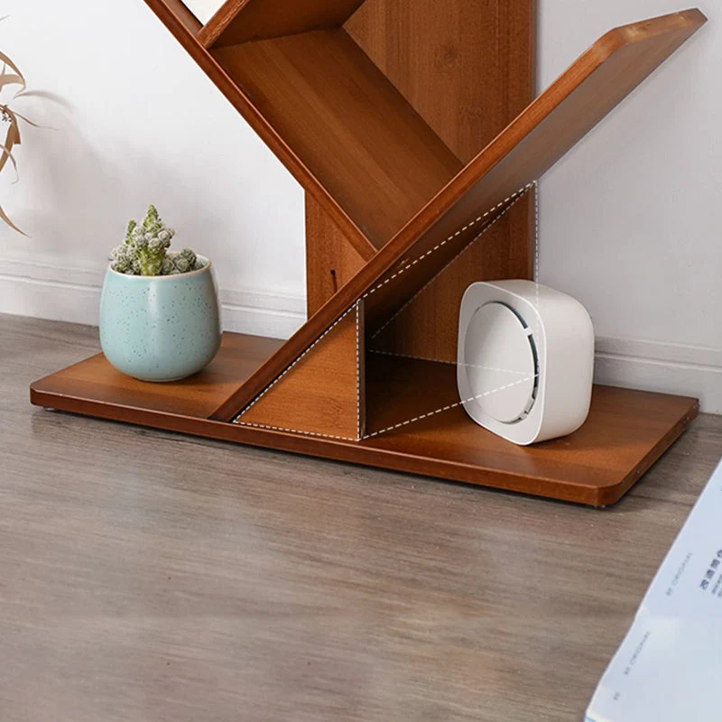Libreria moderna legno ingegnerizzato con schienale aperto per sala studio Clearhalo