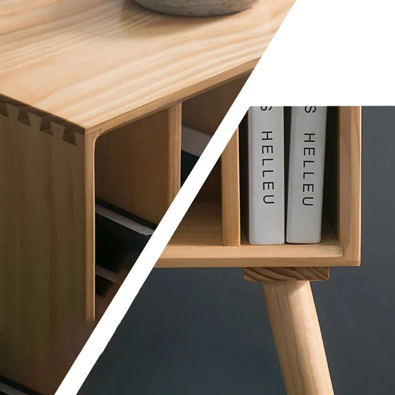 Libreria moderna legno massello con schienale chiuso e ripiani Clearhalo