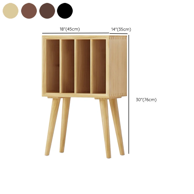 Libreria moderna legno massello con schienale chiuso e ripiani Clearhalo