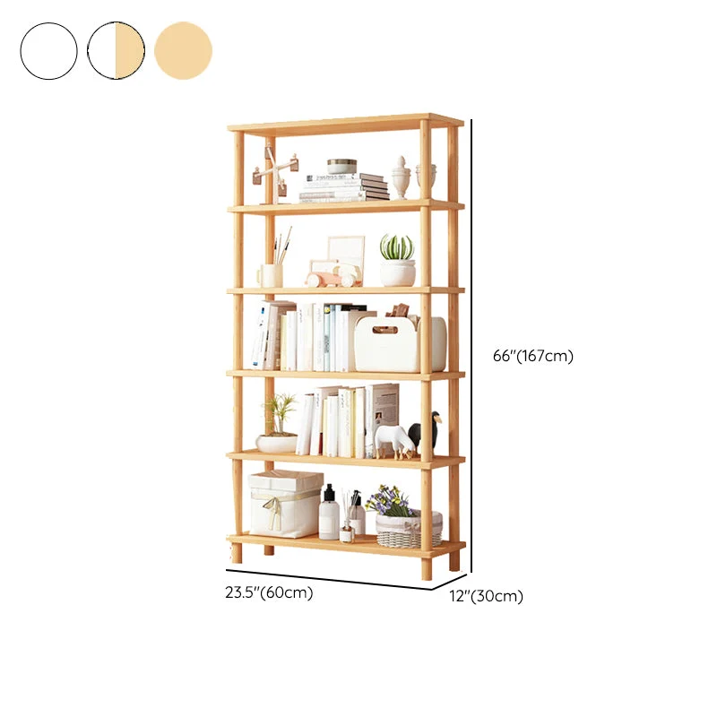 Libreria moderna legno standard con schienale aperto per sala studio Clearhalo