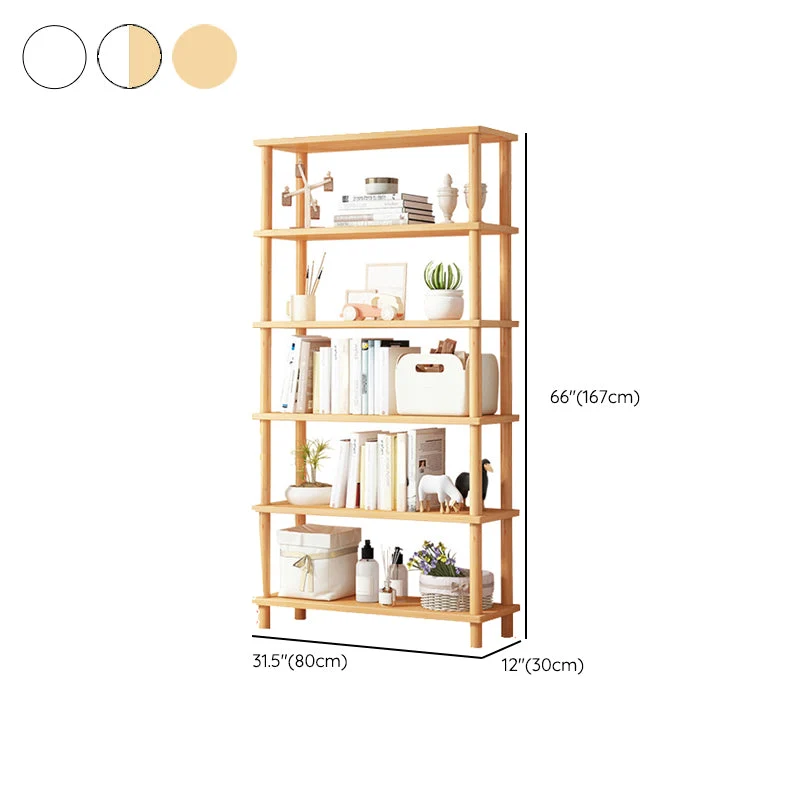 Libreria moderna legno standard con schienale aperto per sala studio Clearhalo