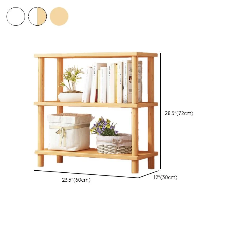 Libreria moderna legno standard con schienale aperto per sala studio Clearhalo