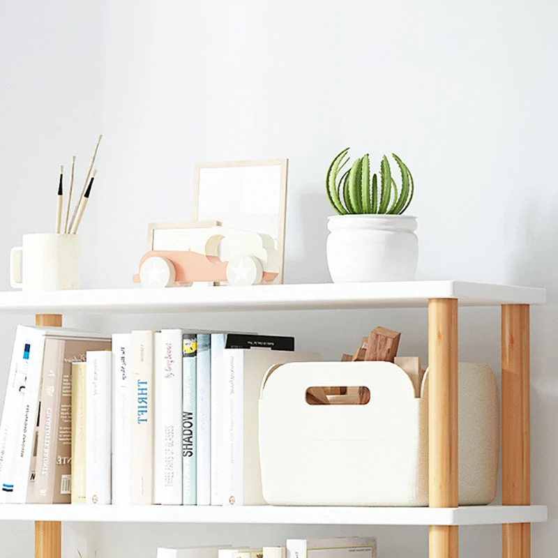 Libreria moderna legno standard con schienale aperto per sala studio Clearhalo